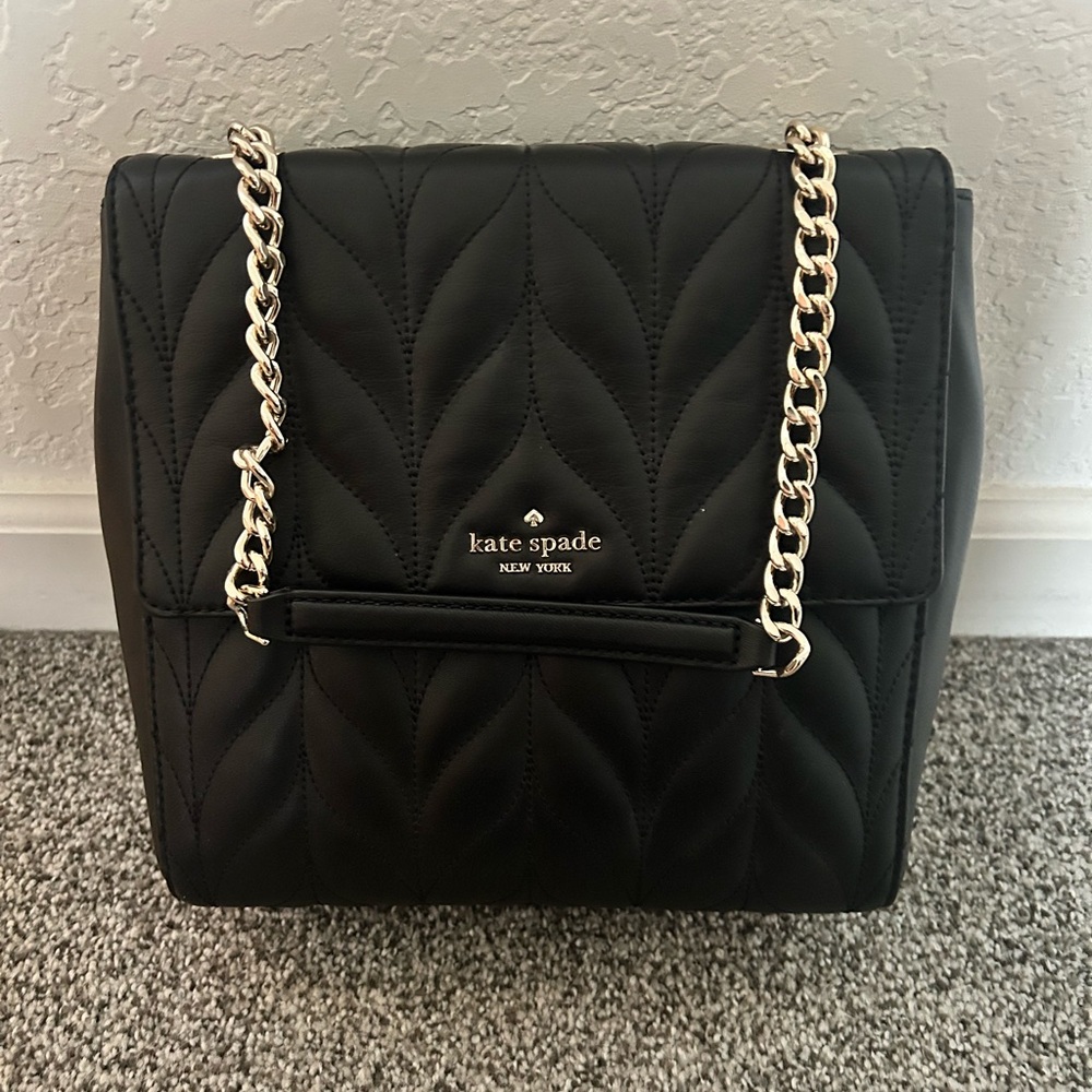 NWT Kate Spade Black Quilted Brayden Briar Lane Backpack/Crossbody